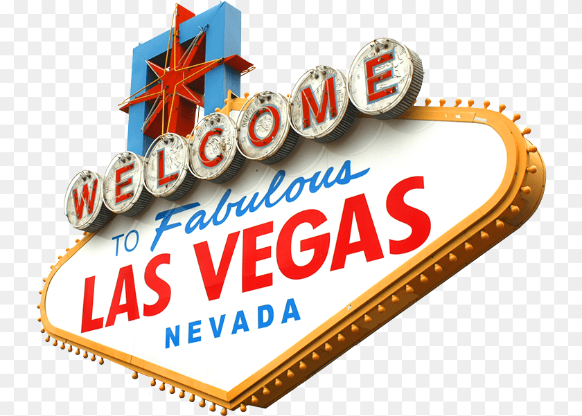 737x601 Welcome To Las Vegas Sign, Logo, Machine, Symbol, Wheel Sticker PNG