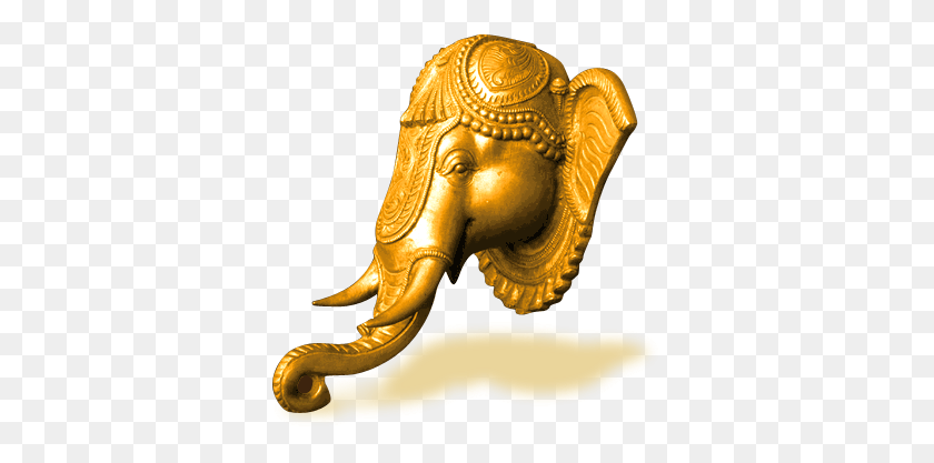 353x357 Welcome To Sri Raja Ganapathy Elephant Welcome, Bronze, Gold, Furniture HD PNG Download