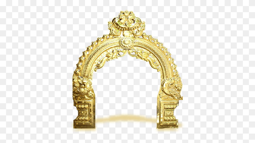384x411 Welcome To Sri Raja Ganapathy God Thiruvachi, Gold, Bronze, Gate HD PNG Download
