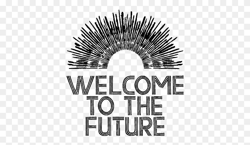 395x428 Descargar Png Bienvenido Al Futuro 20Tree Bienvenidos Al Futuro Logotipo, Texto, Símbolo, Número Hd Png