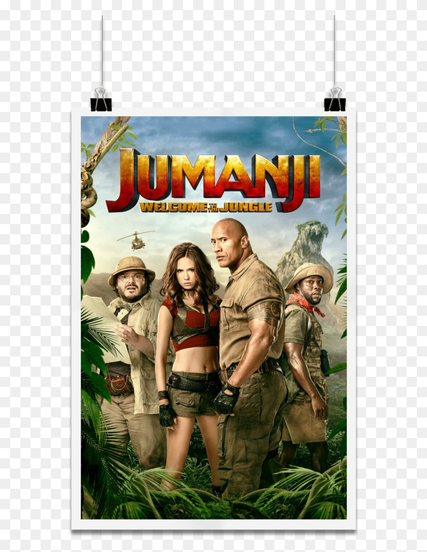 568x1024 Welcome To The Jungle Is A 2017 Comedyadventure Film Jumanji Welcome To The Jungle Blu Ray, Person, Human, Poster HD PNG Download