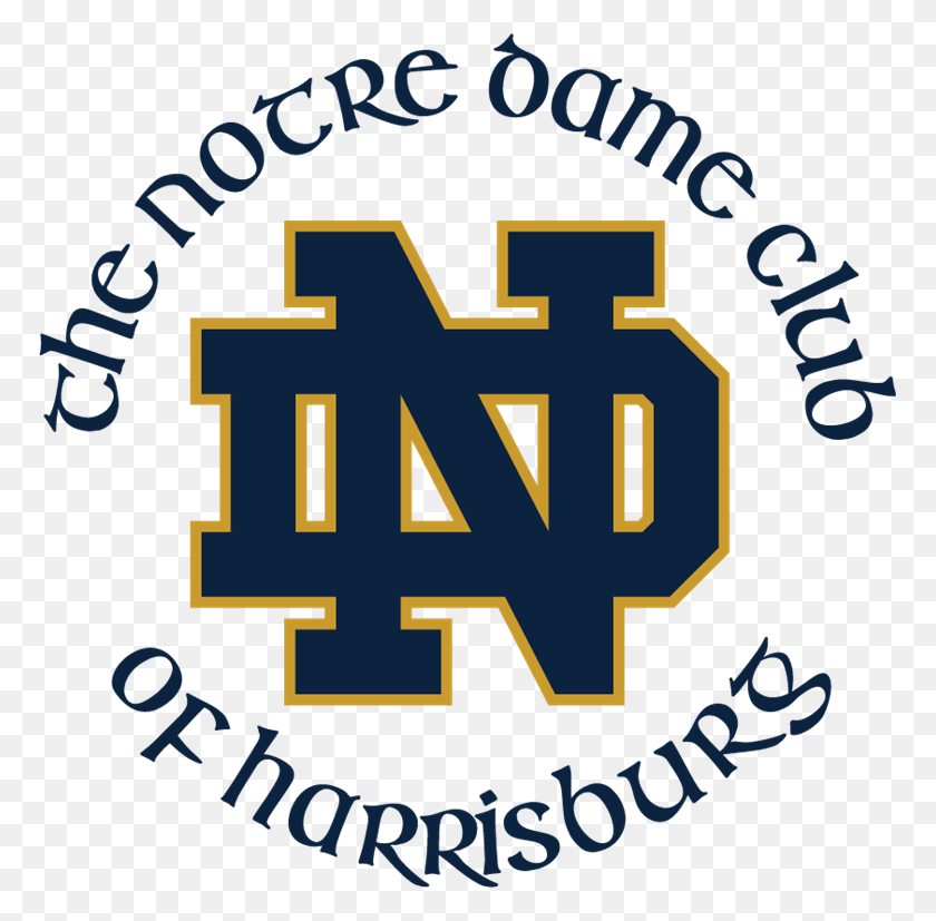 769x767 Welcome To The Notre Dame Club Of Harrisburg Online Logo Notre Dame Football, Text, Symbol, Trademark HD PNG Download