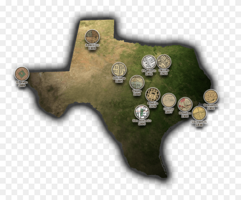 950x777 Welcome To The Texas Hidden History Historic Map Viewer Artificial Island, Land, Outdoors, Nature HD PNG Download