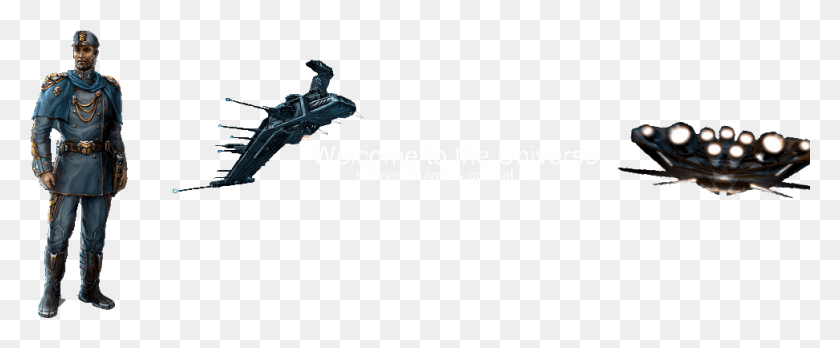 973x360 Welcome To The Universe Assault Rifle, Person, Human, Spaceship HD PNG Download