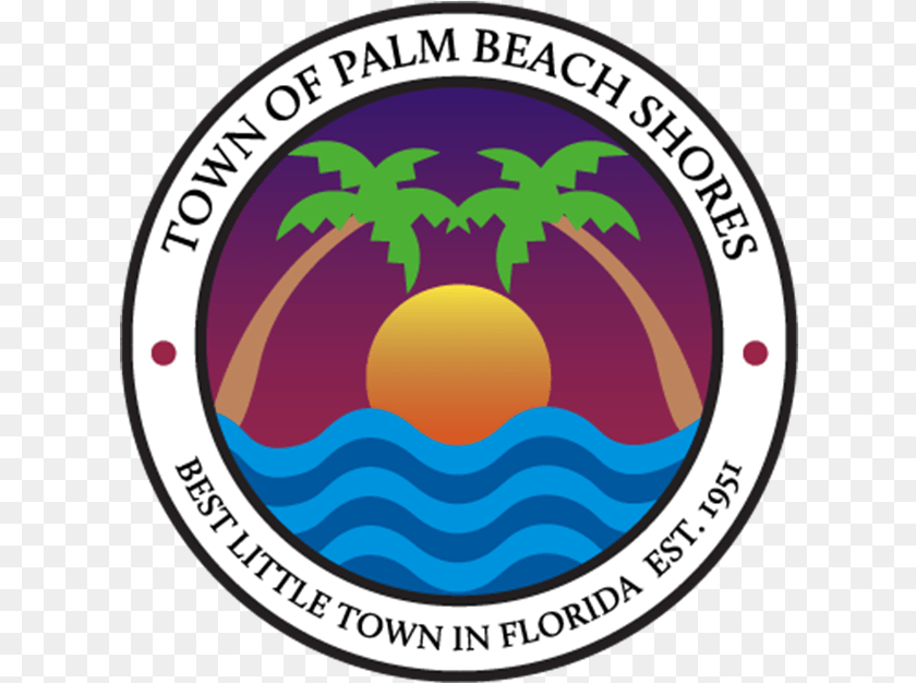 623x626 Welcome To Town Of Palm Beach Shores Bieszczady Forest Railway, Logo, Badge, Symbol, Emblem Transparent PNG