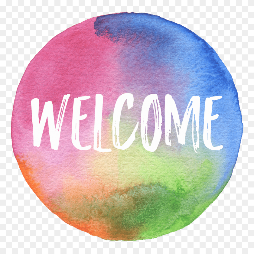 Круг привет. Welcome. Rainbow community. Watercolor Welcome.