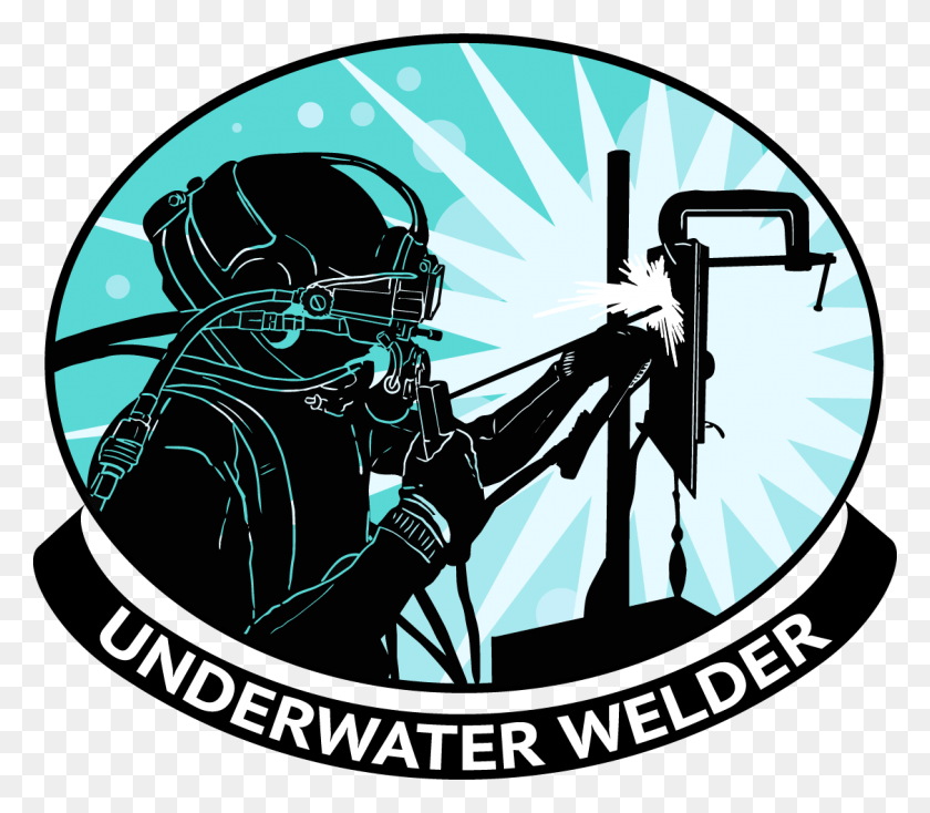 1125x973 Welder Underwater Welding Logo, Person, Human, Photography HD PNG Download