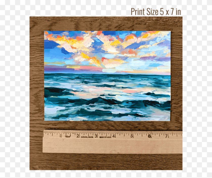 609x642 West Dennis Beach Sunset Ocean, Canvas HD PNG Download