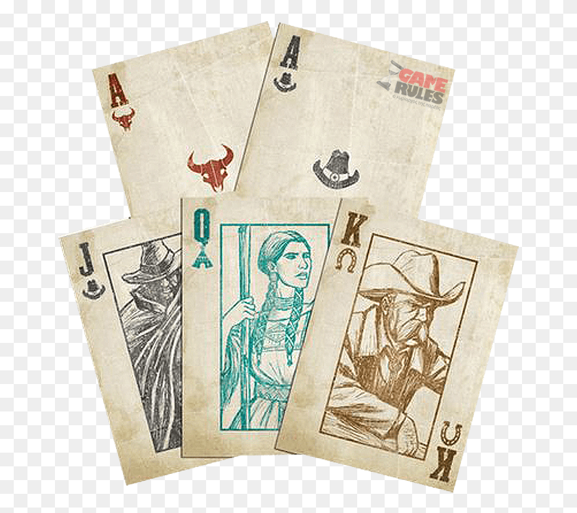 671x688 Western Playing Cards, Sketch HD PNG Download