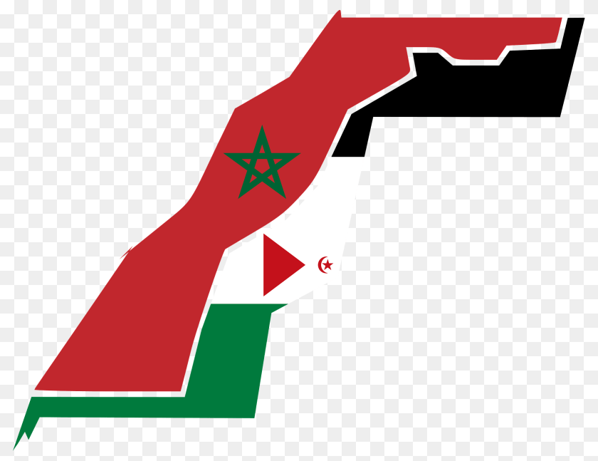 Western Sahara Flag Map Clipart, Symbol Transparent PNG