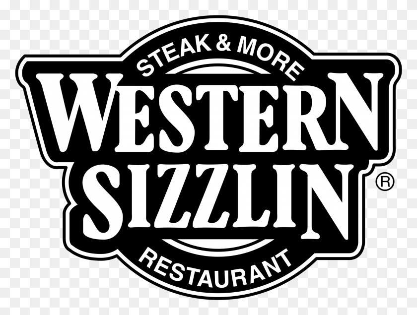 2191x1617 Descargar Png Western Sizzlin Logo Transparente Western Sizzlin Logo, Etiqueta, Texto, Sticker Hd Png