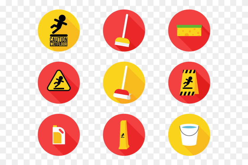 587x499 Wet Floor Sign Flat Icons, Symbol, Text, Number HD PNG Download