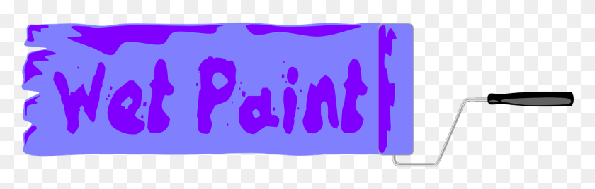 1281x343 Wet Paint Sign Paint Tool Image Wet Paint Sign, Pillow, Cushion HD PNG Download