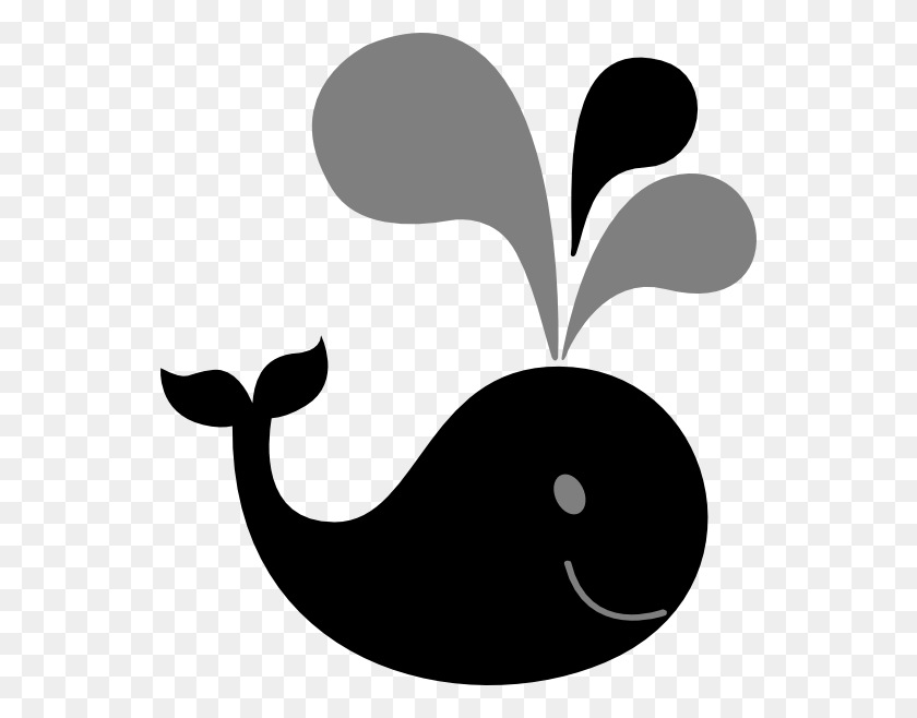 546x598 Whale Clipart Black, Stencil, Animal HD PNG Download