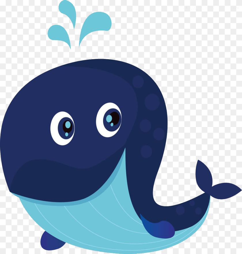 955x1000 Whale Clipart Black And White Cartoon Whale, Animal, Mammal, Sea Life Sticker PNG