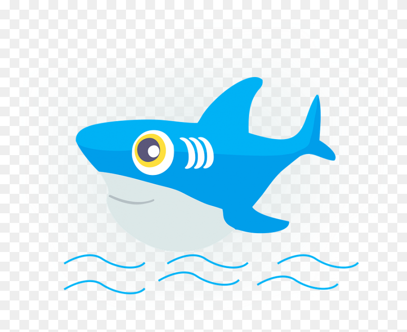 864x693 Descargar Png Ballena Triste Mar De Dibujos Animados Inocente Gran Tiburón Blanco, Peces, Animal, Vida Marina Hd Png