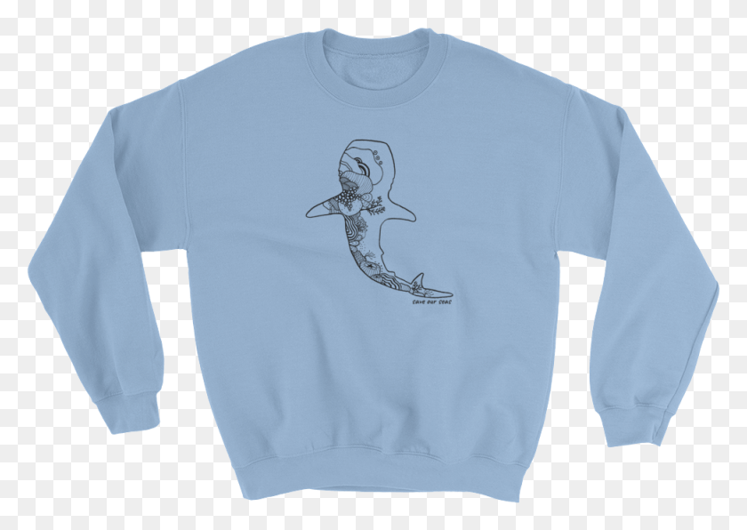 976x671 Whale Shark Sweatshirt Sweater, Clothing, Apparel, Sleeve HD PNG Download