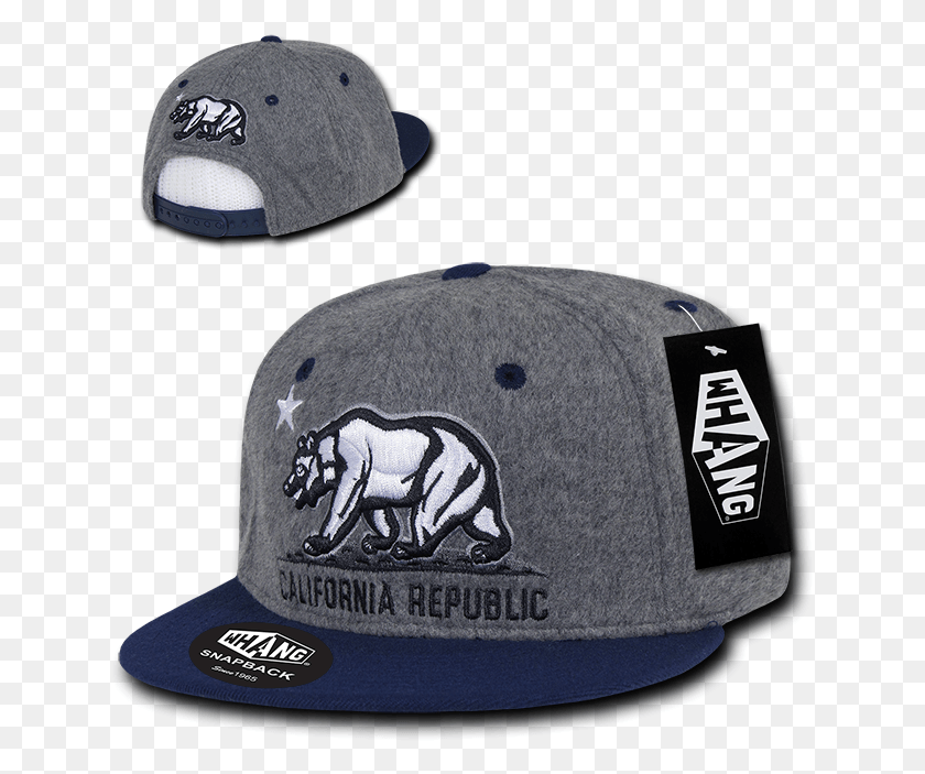 639x643 Whang Melton Cali Bear Republic Snapback Hat Hat Caps Cali Snapback Bandana, Одежда, Одежда, Бейсболка Png Скачать