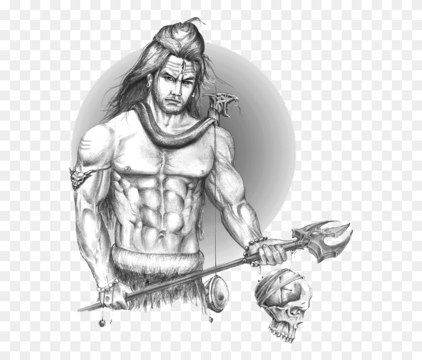 571x657 What Are The Angry Lord Shiva Sketch, Person, Human HD PNG Download