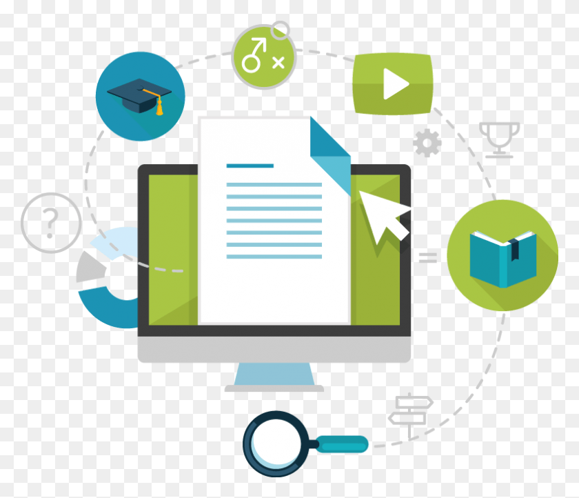 787x668 What Is Digital Education Content Marketing Illustration, Computer, Electronics, Text HD PNG Download