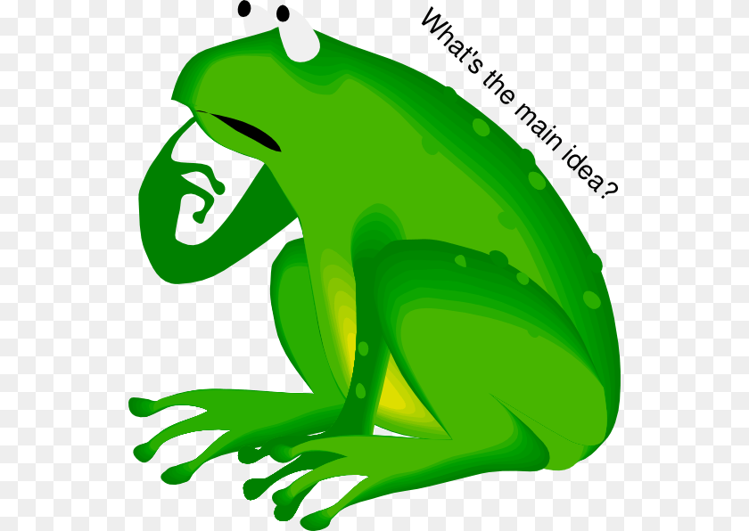 552x596 What S The Idea Clip Art, Amphibian, Animal, Frog, Wildlife Sticker PNG