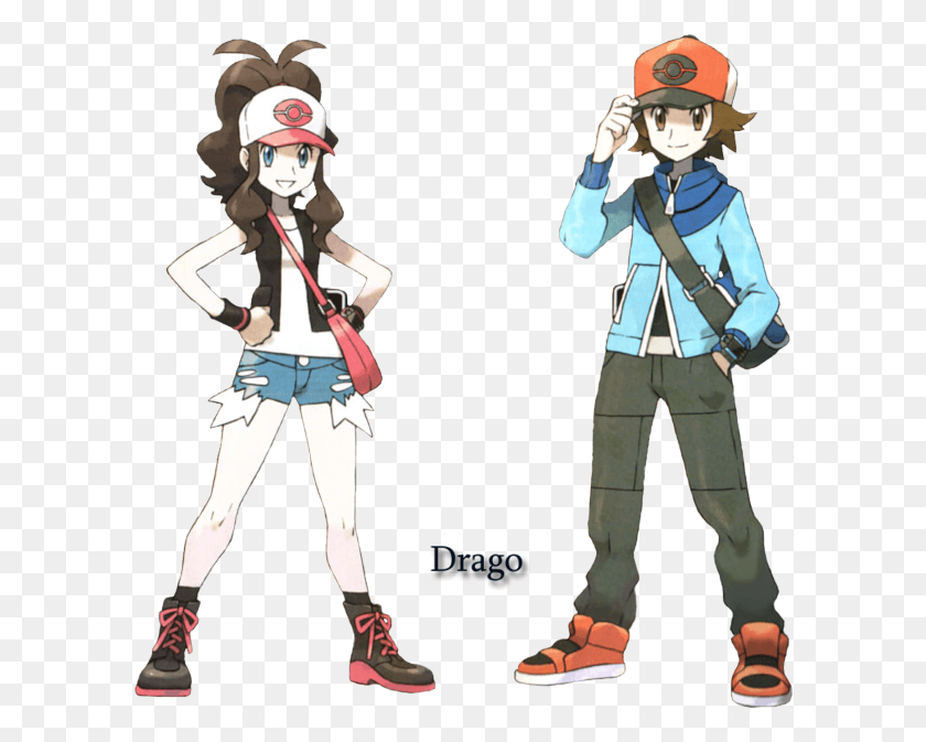 599x613 What U Think Of The New Pokemon Game White An Black Pokemon Black And White White, Person, Human, Shoe HD PNG Download