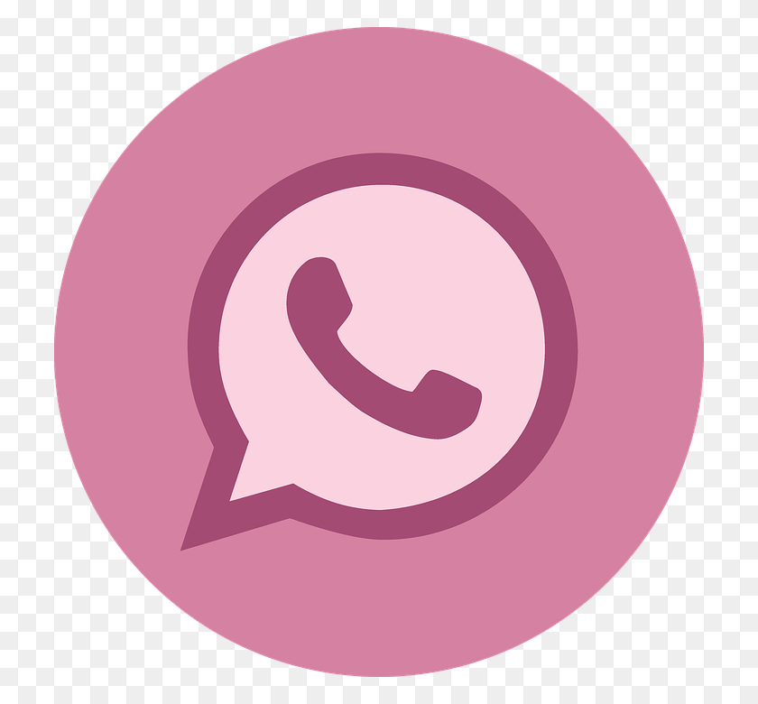 720x720 Whatsapp Communication Social Media Social Internet Logo Whatsapp Rosa, Text, Face, Rug HD PNG Download