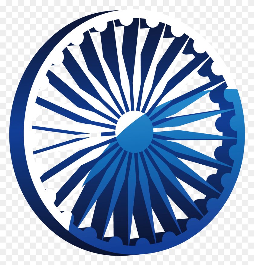 1295x1352 Wheel Art Of India Flag Vector Car Clipart Art Ashok Chakra, Symbol, Logo, Trademark HD PNG Download
