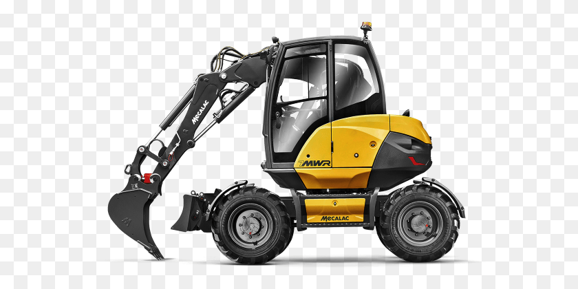 573x360 Wheel Excavator Mecalac, Vehicle, Transportation, Lawn Mower HD PNG Download