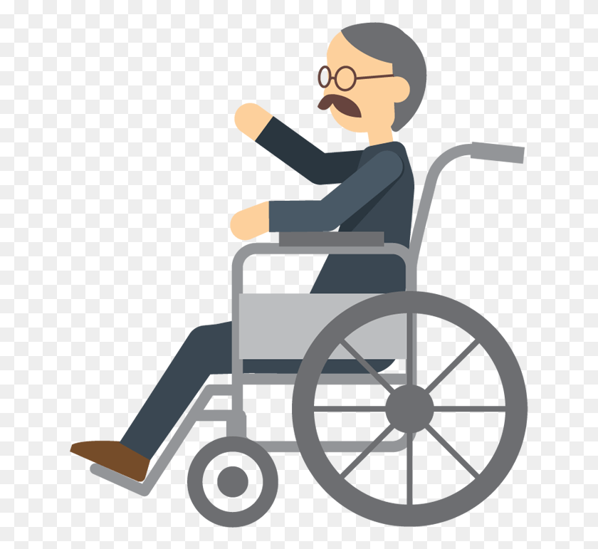 645x711 Wheelchair Cartoon Old Man In Wheelchair Cartoon, Chair, Furniture, Wheel HD PNG Download