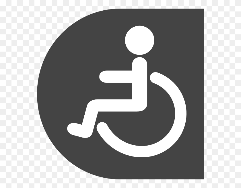 582x596 Wheelchair Icon Gray Clip Art Sign, Symbol, Logo, Trademark HD PNG Download