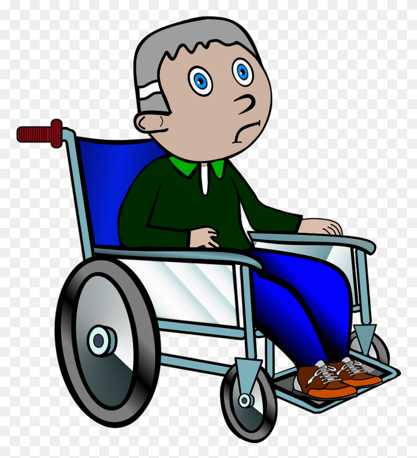 1095x1214 Инвалидная Коляска Больной Старый Дедушка Хромой Образ, Стул, Мебель, Сидит Hd Png Скачать