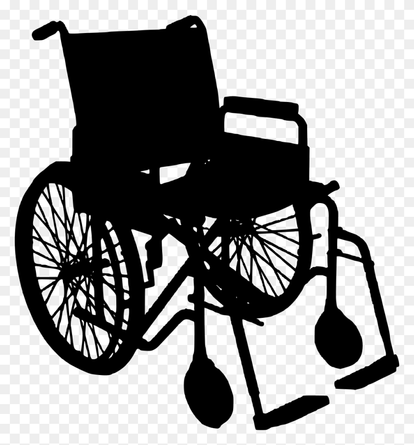 947x1024 Wheelchair Silhouette, Gray, World Of Warcraft HD PNG Download