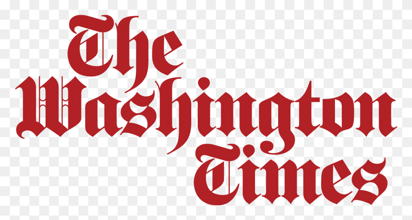 1608x802 When A 14 Point Republican Lead Disappears Washington Times Logo, Text, Alphabet, Calligraphy HD PNG Download