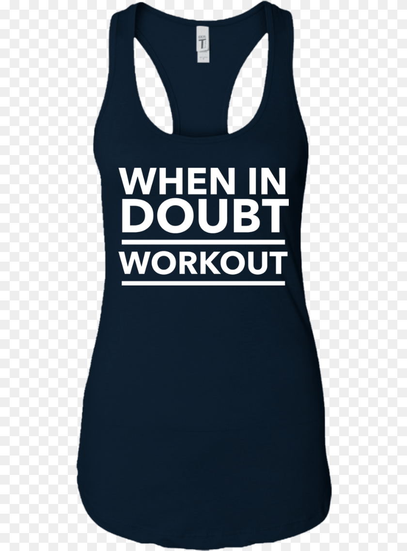 530x1137 When In Doubt Work Out Tank Active Tank, Clothing, Tank Top Transparent PNG