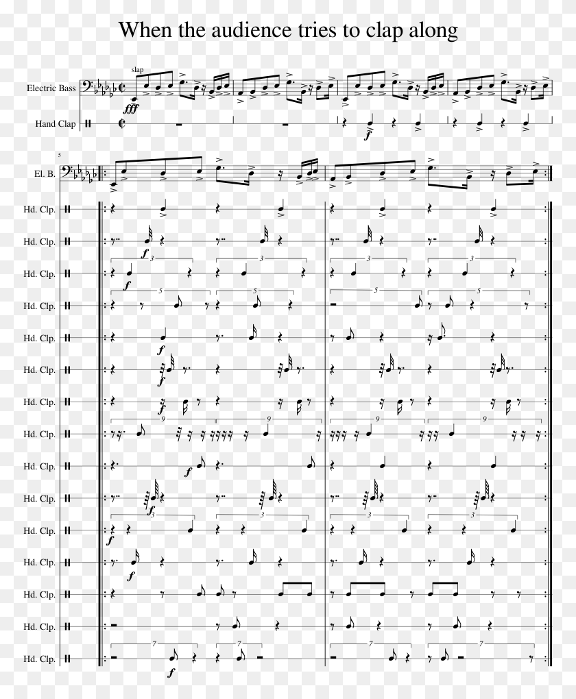 773x960 When The Audience Tries To Clap Along Sheet Music For Sheet Music, Gray, World Of Warcraft HD PNG Download