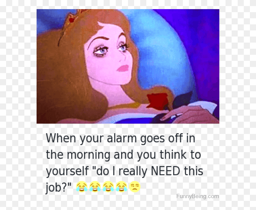 600x630 When Your Alarm Goes Off In The Morning Sleeping Beauty Disney Meme, Poster, Advertisement, Person HD PNG Download