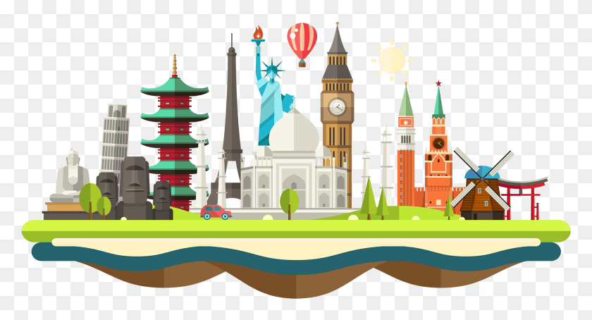 1729x875 Where In The World Is Buzzreads World Travel Clipart, Dome, Architecture, Building HD PNG Download