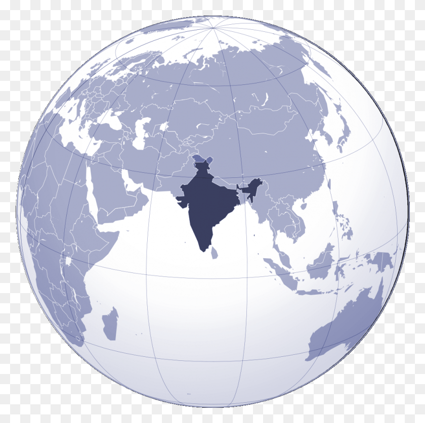 995x992 Where Is India Located India In Global Map, Outer Space, Astronomy, Universe HD PNG Download