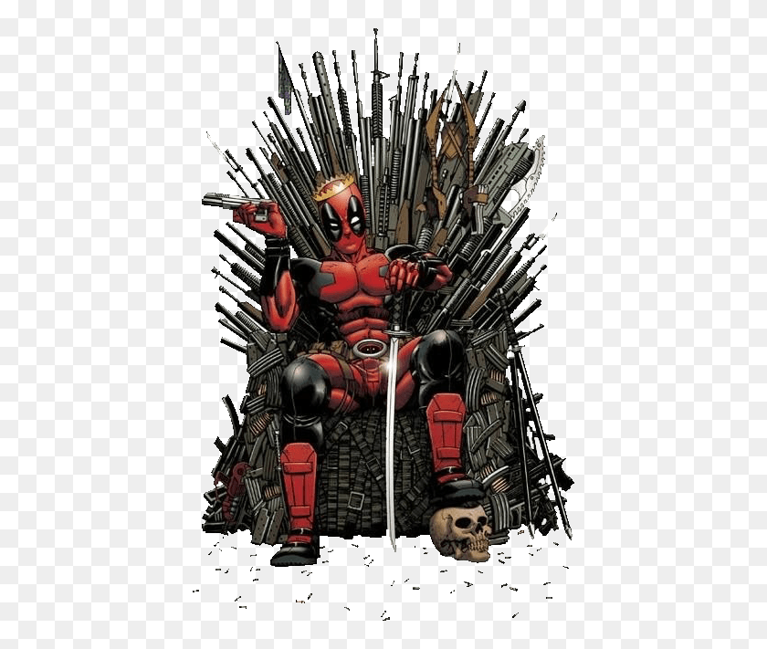 419x651 Where That Alienation Comes In Is When That Type Of Deadpool On Iron Throne, Poster, Advertisement, Collage HD PNG Download