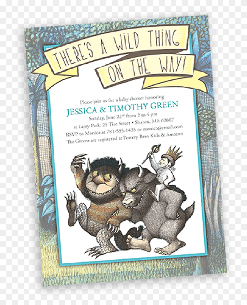 746x976 Where The Wild Things Are Baby Shower Invitaiton Wild Things Are Thank You, Advertisement, Poster, Flyer HD PNG Download