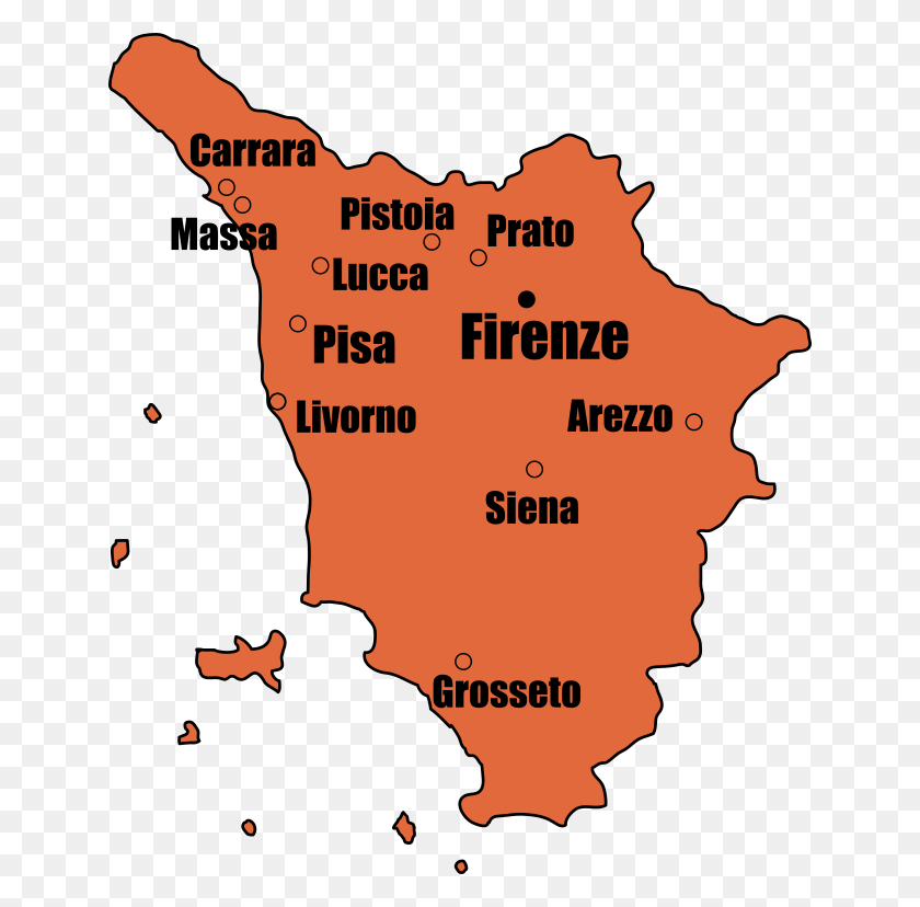 642x768 Where Tuscany Map With Major Cities, Diagram, Plot, Atlas HD PNG Download