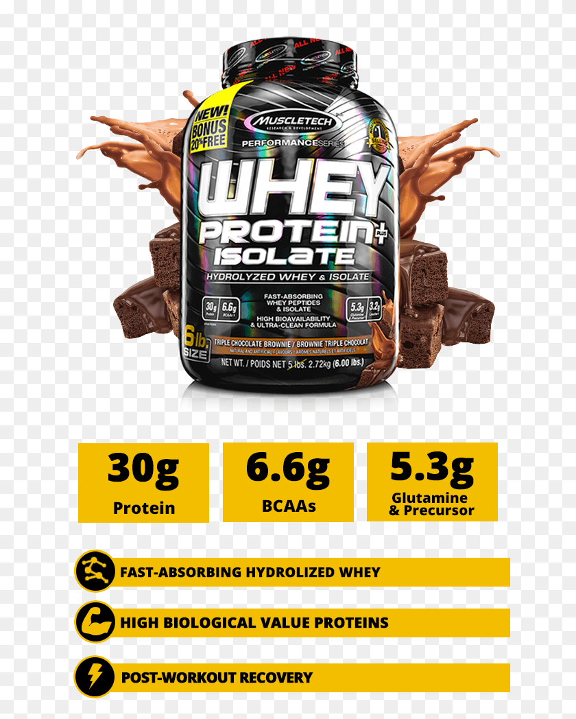 648x988 Descargar Png Whey Protein Plus Isolate Proteína De Suero Más Aislar Muscletech, Publicidad, Cartel, Flyer Hd Png