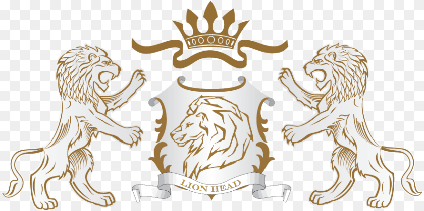 882x440 Which Is What Makes Lion Head So Unique Lions Head Logo, Animal, Mammal, Wildlife, Emblem Sticker PNG