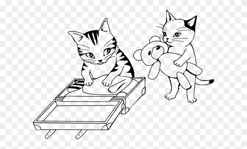 623x448 While Some Cats Enjoy The Pleasure Of Traveling Others Packing Suitcase Coloring Page, Gray, World Of Warcraft HD PNG Download