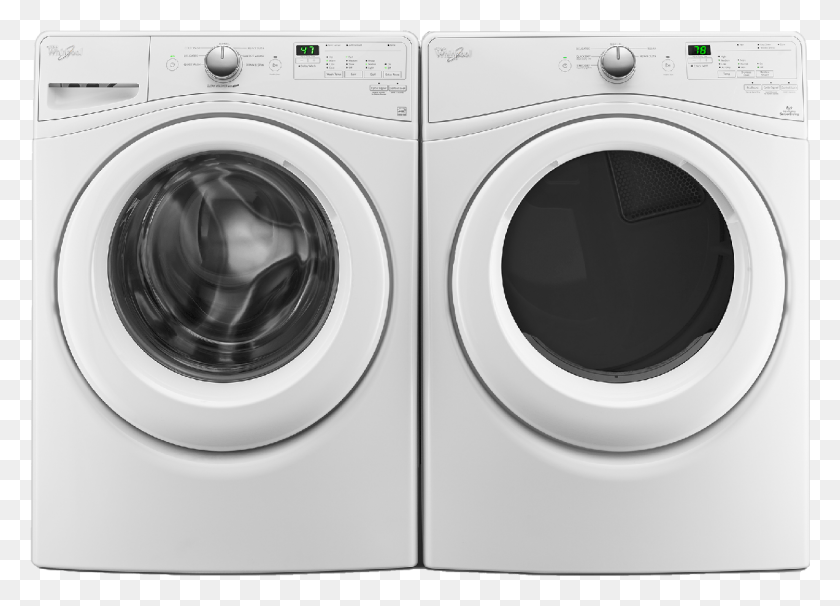 1210x848 Whirlpool Front Load Laundry Pair White Whlauwgd75hefw Whirlpool, Washer, Appliance, Dryer HD PNG Download