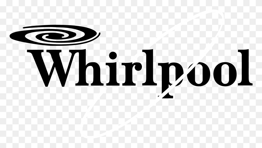 2191x1169 Whirlpool Logo Black And White Whirlpool, Weapon, Weaponry, Text HD PNG Download