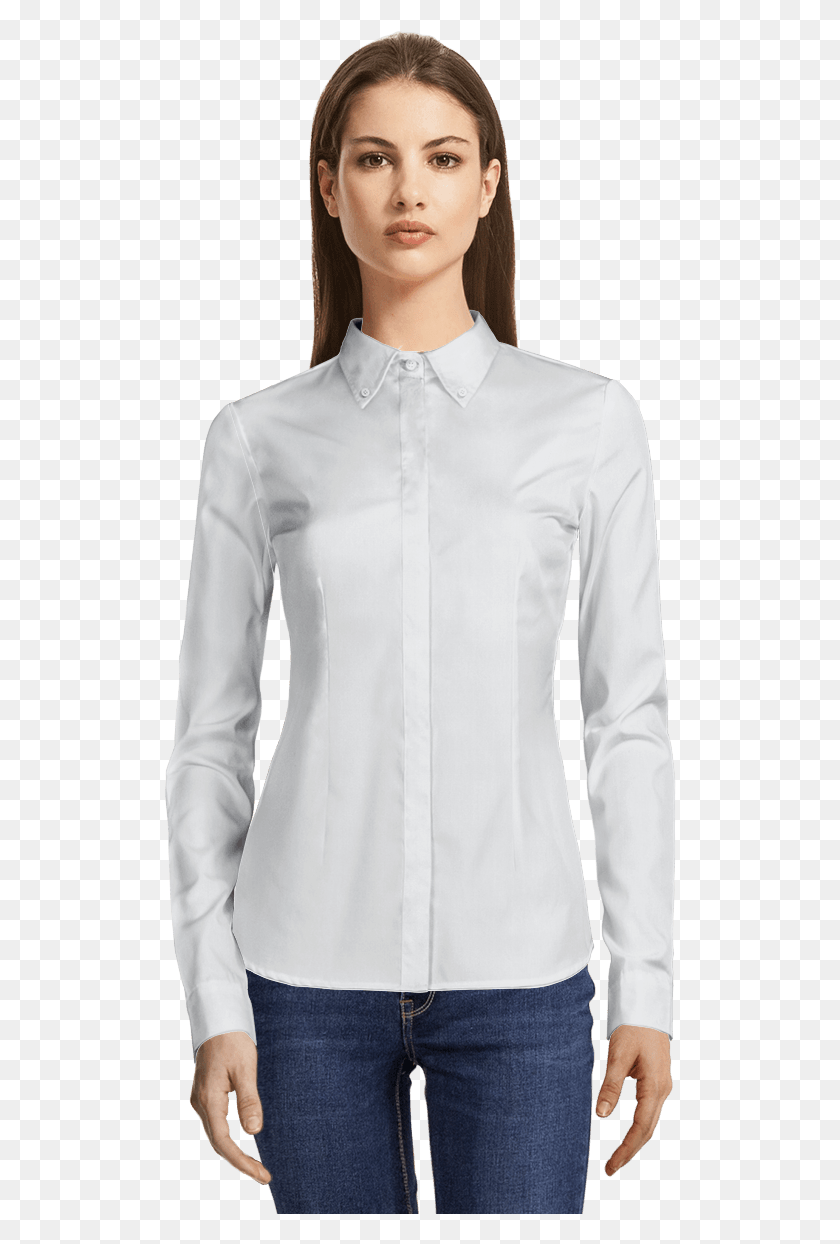 513x1184 White 100 Cotton Button Down Shirt Shirt, Clothing, Apparel, Person HD PNG Download