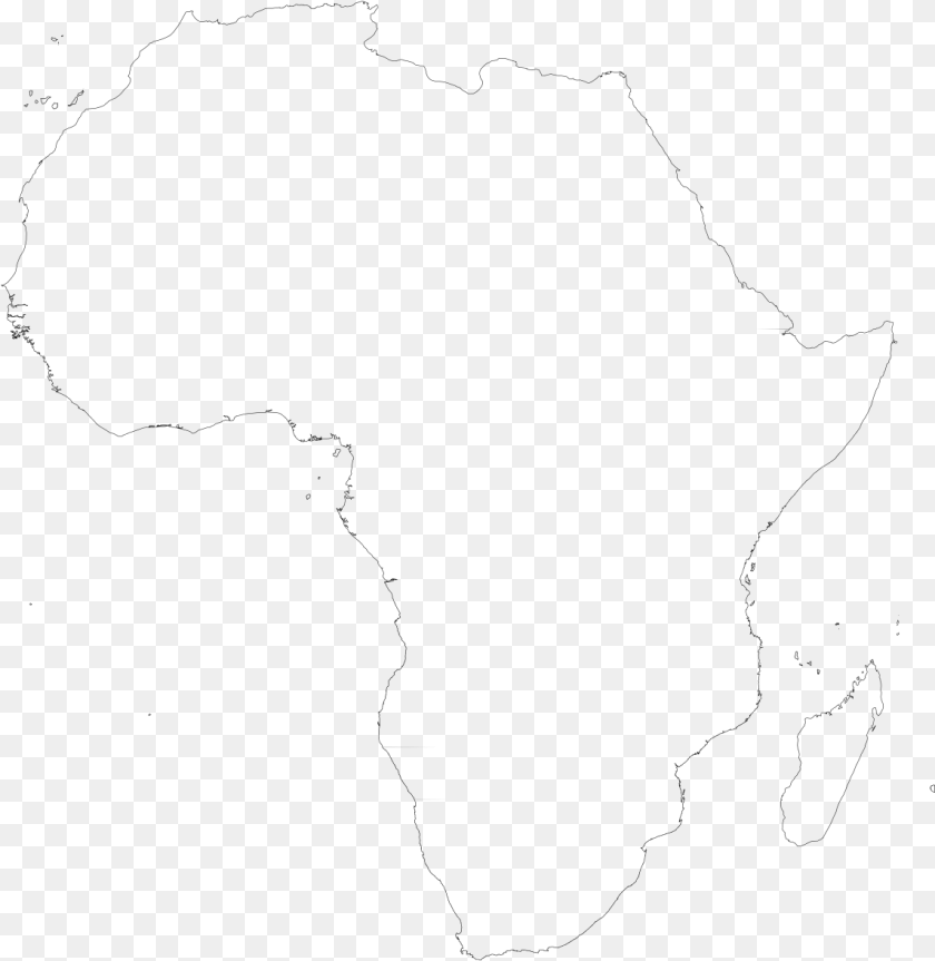 1144x1175 White Africa Map Transparent, Gray Clipart PNG