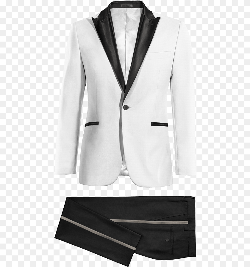 478x899 White Amp Black Peak Lapel Tuxedo01 Tuxedo, Blazer, Clothing, Coat, Formal Wear Transparent PNG